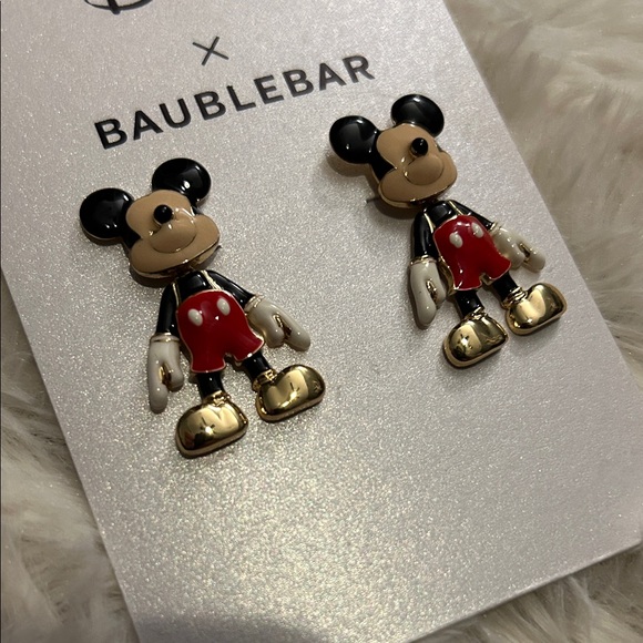 NEW Disney x BaubleBar Mickey Mouse Dangle Earrings - Picture 4 of 4